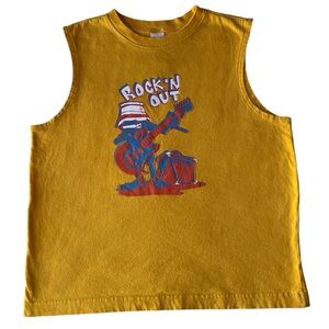 GAP Yellow Rockin' Out Sleeveless Kids Shirt